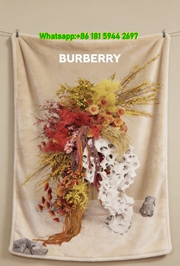 Burberry Floral Print Flannel Fleece Sofa Throw Blanket B259
